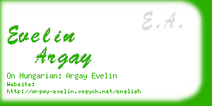 evelin argay business card